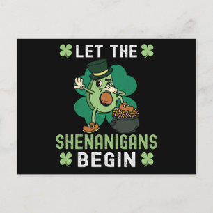 Let The Shenanigans Begin - St. Patricks Day Postkarte