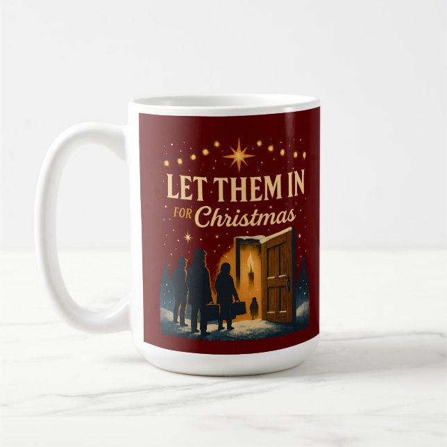 Let Them In for Christmas Design Kaffeetasse (Links)