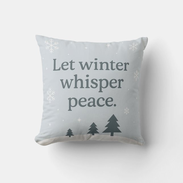 Let Winter Whisper Peace – Scandinavian Winter  Kissen (Vorderseite)