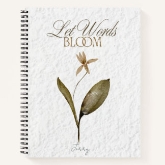 Let Words Bloom – Pressed Flower Journal for Write Notizbuch