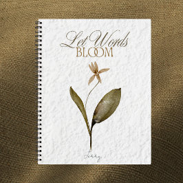 Let Words Bloom – Pressed Flower Journal for Write Notizbuch