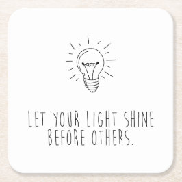 Let You Light Shine Before Others Rechteckiger Pappuntersetzer