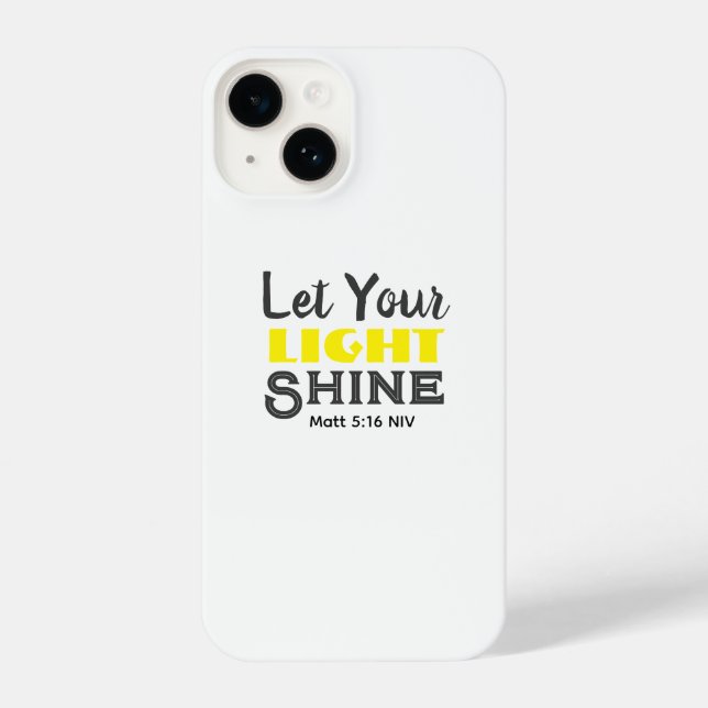 Let Your Light Shine Bible Verse Yellow Cute  iPhone Hülle (Rückseite)