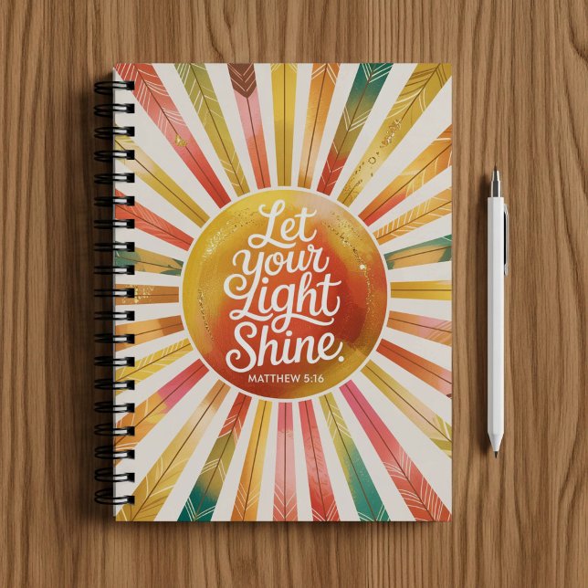 Let your light shine, Christian faith notebook  Notizblock (Von Creator hochgeladen)