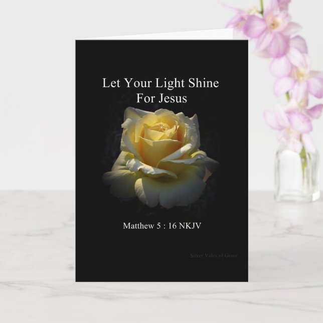 Let Your Light Shine Faith Card by Stan Karte (Orchidee)