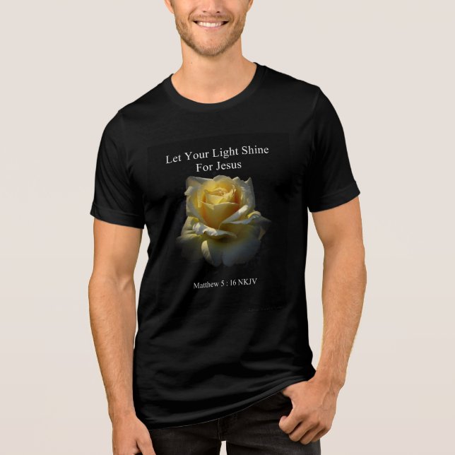 Let Your Light Shine For Jesus T-Shirt by StanVG Tri-Blend Shirt (Vorderseite)