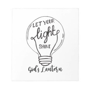 Let Your Light Shine with God's Lanterns Notizblock