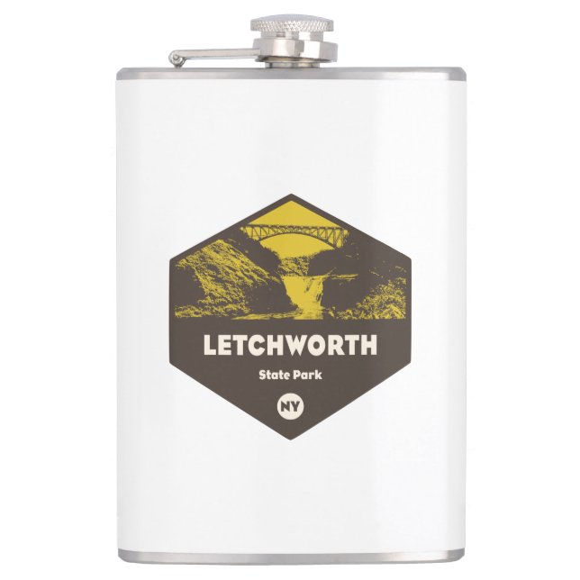 Letchworth Staat Park New York Flachmann (Vorderseite)