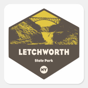 Letchworth Staat Park New York Quadratischer Aufkleber