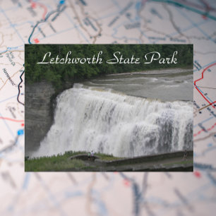 Letchworth Staat Park Wasserfall Foto Postkarte