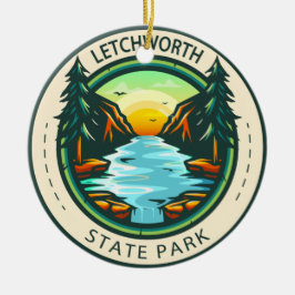 Letchworth State Park New York Badge Keramik Ornament