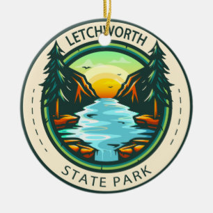 Letchworth State Park New York Badge Keramik Ornament