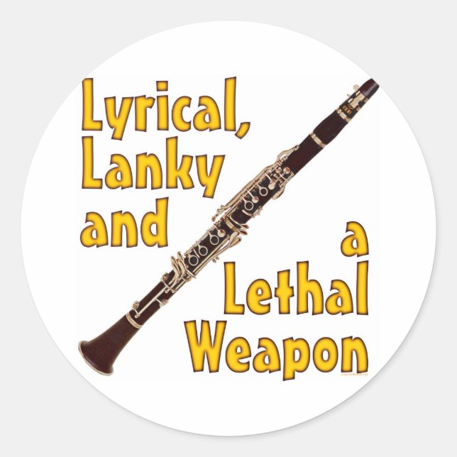 Lethal Clarinet Runder Aufkleber (Vorderseite)