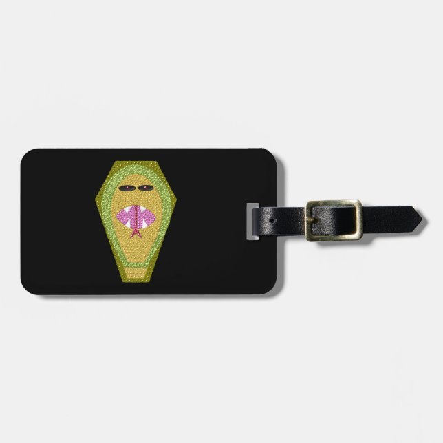 Lethal Egyptian Cobra Custom Luggage Tag Gepäckanhänger (Vorderseite horizontal)