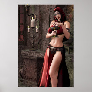 Lethal Libations Gothic Artwork Poster