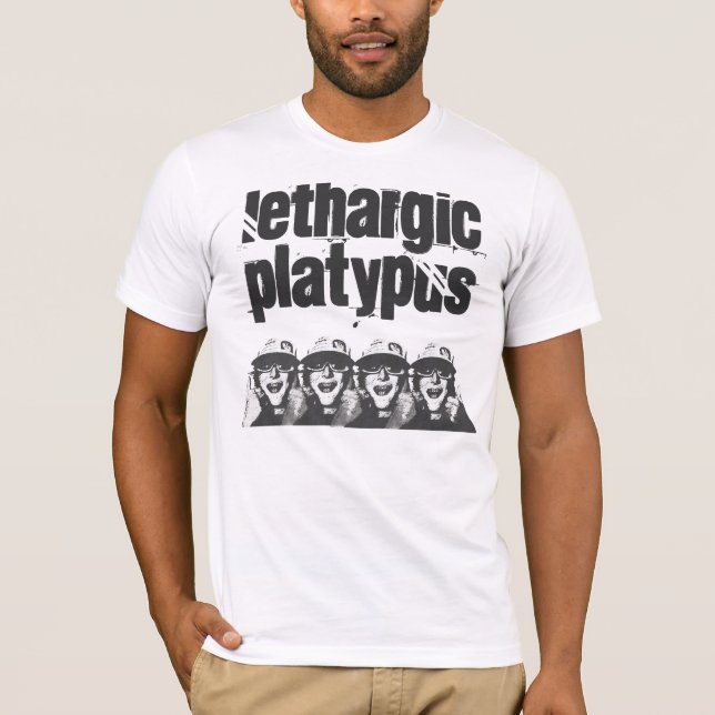 Lethargisches Platypus 4 Köpfe T-Shirt (Vorderseite)
