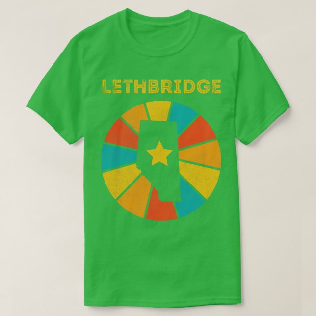 Lethbridge Alberta Canada Vintag Distressed Souve T-Shirt (Design vorne)