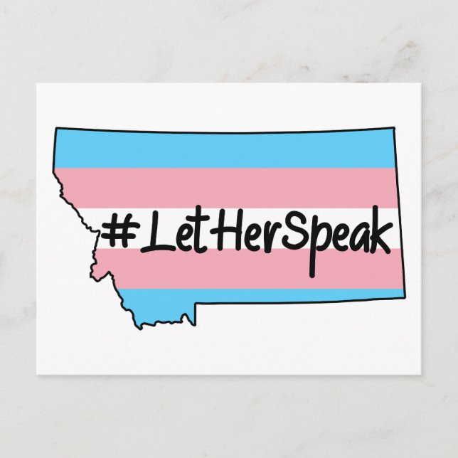 #LetHerSpeak Zooey Zephyr Montana Postkarte (Vorderseite)