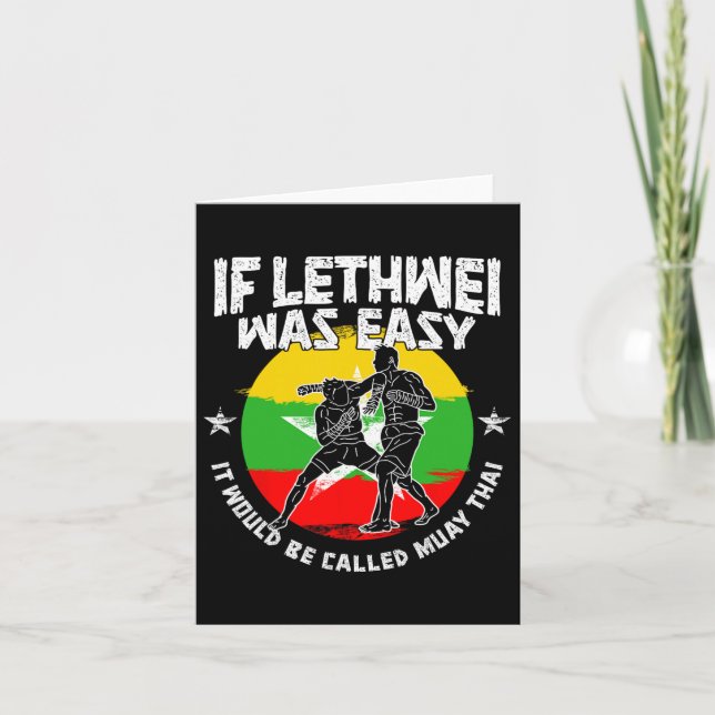 Lethwei Instructor Burmese Boxing Myanmar Boxer Le Karte (Vorderseite)