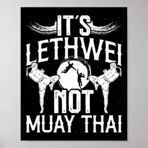 Lethwei nicht Muay Thai Mixed Martial Arts Burmese Poster