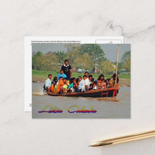 Leticia Colombia Post Card Postkarte (Vorderseite/Rückseite Beispiel)