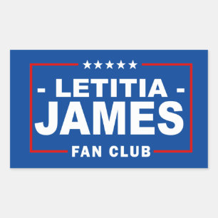 Letitia James Fanclub Rechteckiger Aufkleber