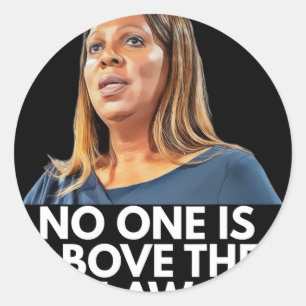 Letitia James. Niemand ist über dem Gesetz Runder Aufkleber