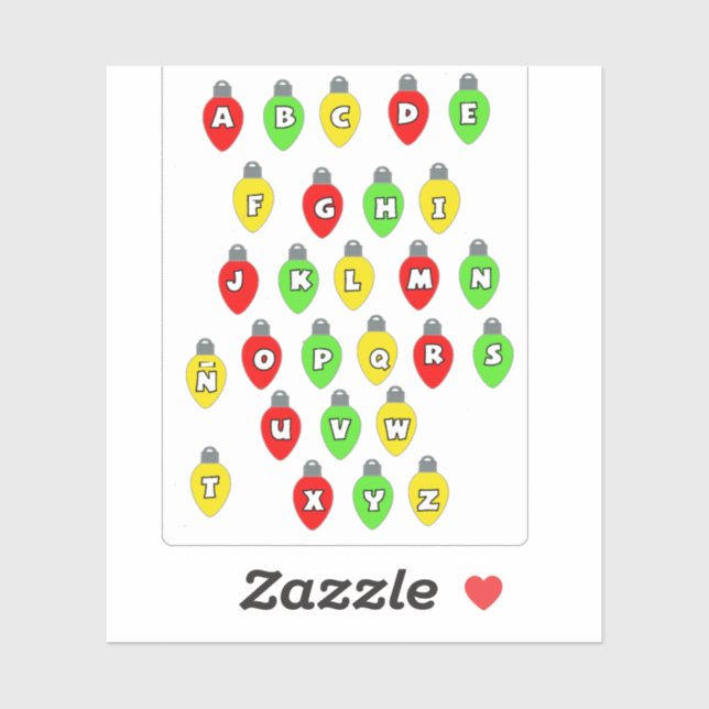 Letras luces navidad Pegatina de vinilo  Aufkleber (Blatt)