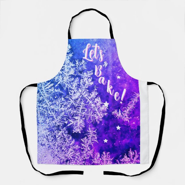 "Let's Bake!" Frosty Purple Apron Schürze (Vorderseite)