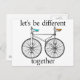 Let's Be Different Together Postkarte (Vorne/Hinten)