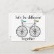 Let's Be Different Together Postkarte (Vorderseite/Rückseite Beispiel)