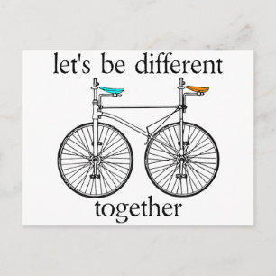 Let's Be Different Together Postkarte