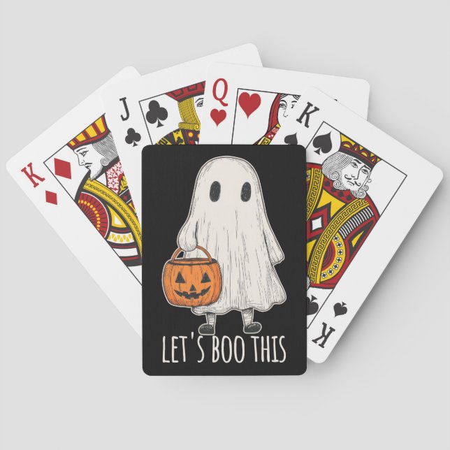Let's Boo This Fun Ghost Trick or Treat Spielkarten (Rückseite)