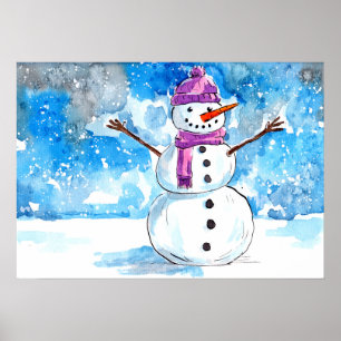 Let's build a Snowman Poster