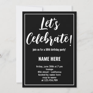 LET'S CELEBRATE CUSTOM BIRTHDAY PARTY EINLADUNG