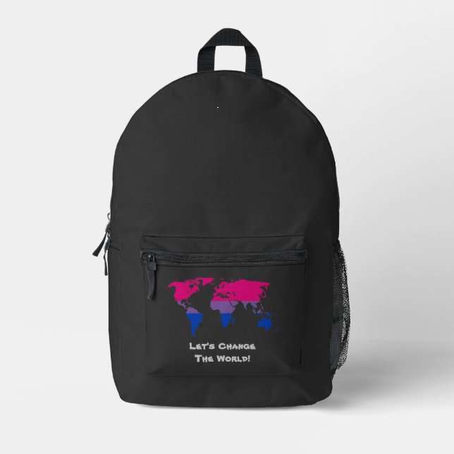 Let's Change the World  Bedruckter Rucksack (Vorderseite)