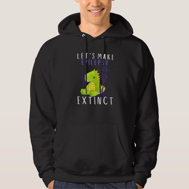 Lets Epilepsy Extinct Kid Mom Dad Epilepsy Awarene Hoodie (Vorderseite)