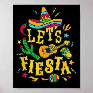 Let's Fiesta Cinco De Mayo Mexican Festival Party Poster