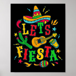 Let's Fiesta Cinco De Mayo Mexican Festival Party Poster