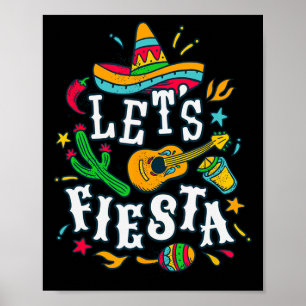 Let's Fiesta Cinco De Mayo Mexican Festival Party Poster
