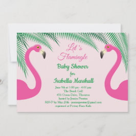 Let's Flamingle Baby Shower Einladung - rosa