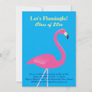 Let's Flamingle Class of 2019 Abschluss - Blue Einladung