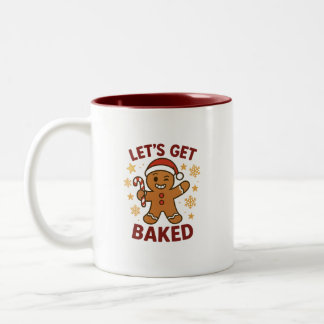 Let's Get Baked - Gingerbread Man Two-Tone Mug Zweifarbige Tasse
