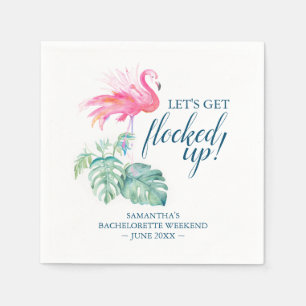 Let's Get Flocked Up Cocktail Serviette