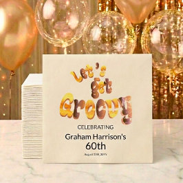 Let's Get Groovy 60th Birthday Party Serviette