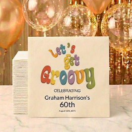 Let's Get Groovy 60th Birthday Party Serviette