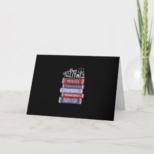 Let's Get Lit - Vintager Horror Book Lover Bookwor Karte
