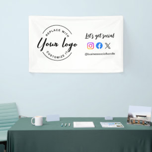 Let's Get Social Media Website Custom Logo Banner