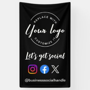 Let's Get Social Media Website Custom-Logo Banner
