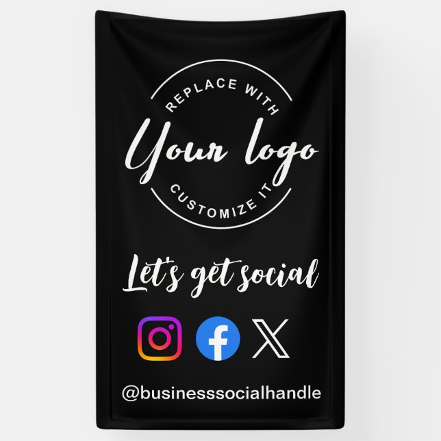 Let's Get Social Media Website Custom-Logo Banner (Vertikal)